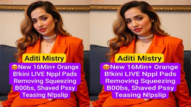 Orange Bikini Aditi Mistry Pussy Chudai Viral MMS